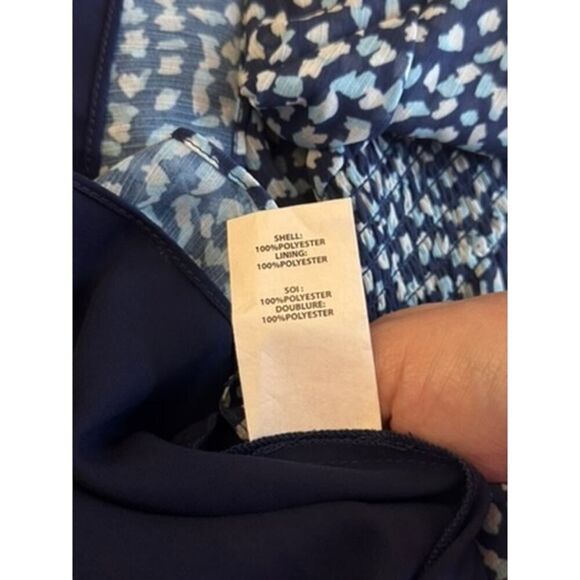 💙 RAMY BROOK Navy Blue Printed Landa Dress - Size Large - NWT $445 Retail! 💙 - Picture 11 of 14